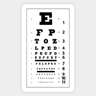 Eye chart Magnet